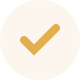 Yellow check mark on black circular background.